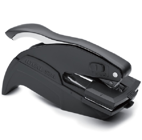 Trodat Ideal Embosser - 1&quot; x 2&quot; Rectangular, Black