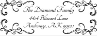 Monogram Rectangular Address Stamps