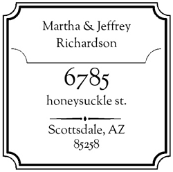 Designer Monogram Square Address Hand Stamp