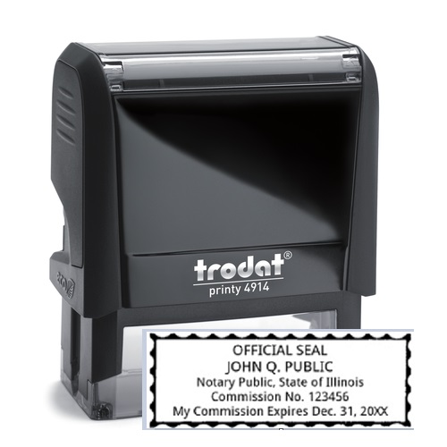 Illinois Notary Printy 4914 Self-Inking Stamp, Rectangular