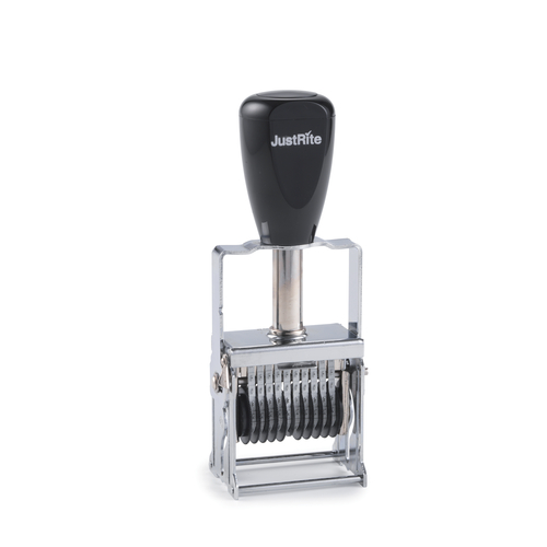 JustRite metal self-inking stamp SIN 00-10